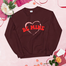 Load image into Gallery viewer, Be Mine Heart Unisex Sweatshirt, Valentines day, Valentine sweatshirt
