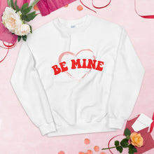 Load image into Gallery viewer, Be Mine Heart Unisex Sweatshirt, Valentines day, Valentine sweatshirt
