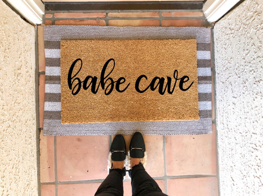 Babe cave doormat, cute doormat, funny doormat