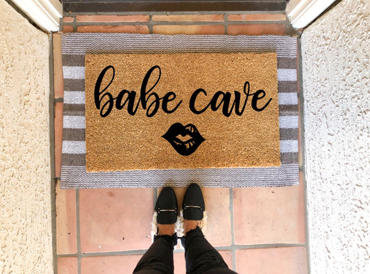 Babe cave doormat, cute doormat, funny doormat