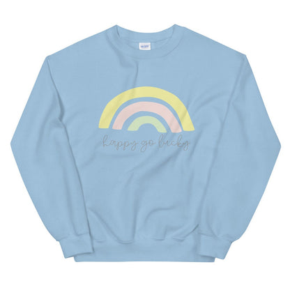 Happy go lucky Unisex Sweatshirt, happy sweatshirt, spring sweatshirt, cute sweatshirt