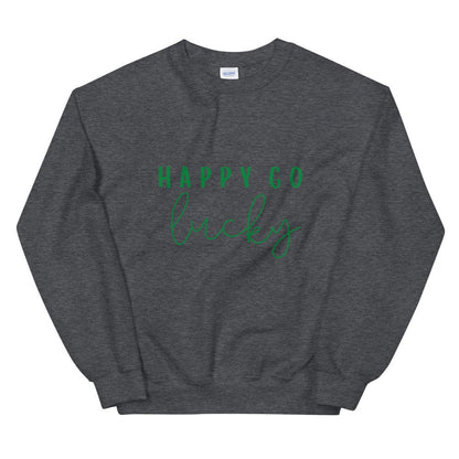 Happy go lucky Unisex Sweatshirt, st Patricks day, cute sweatshirt, happy sweatshirt