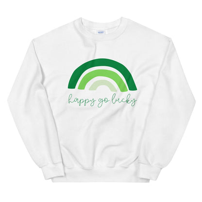 Happy go lucky sweatshirt Unisex Sweatshirt, cute sweatshirt, st Patricks day