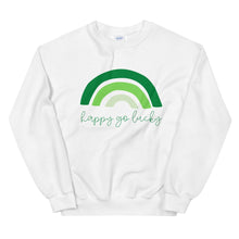 Load image into Gallery viewer, Happy go lucky sweatshirt Unisex Sweatshirt, cute sweatshirt, st Patricks day
