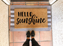 Load image into Gallery viewer, Hello sunshine doormat, cute doormat, funny doormat, spring doormat
