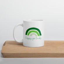 Load image into Gallery viewer, Happy go lucky mug, st Patricks day mug, happy mug, positive mug
