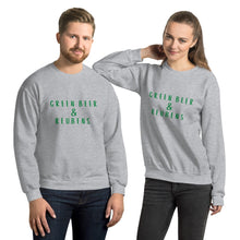 Load image into Gallery viewer, Green beer and Reubens Unisex Sweatshirt, st Patricks day
