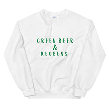 Load image into Gallery viewer, Green beer and Reubens Unisex Sweatshirt, st Patricks day
