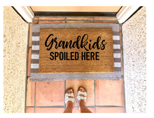 Grandkids spoiled here doormat, Mother’s Day gift, gift for her, housewarming gift