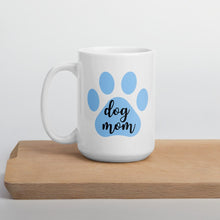 Load image into Gallery viewer, Dog mom blue paw mug, dog mom, dog mug, cute mug, mothers day gift, gift for her
