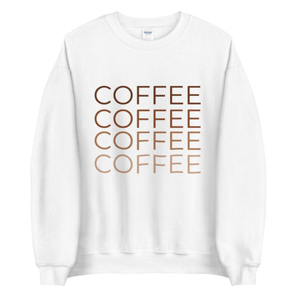 MULTIPLE COLORS AVAILABLE - Coffee multicolored Unisex Sweatshirt, cute shirt, coffee lover