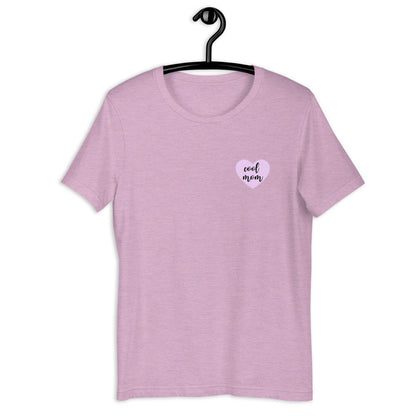 Cool mom Purple Heart Short-Sleeve Unisex T-Shirt, cool mom, mothers day gift, gift for her