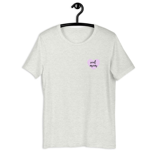Cool mom Purple Heart Short-Sleeve Unisex T-Shirt, cool mom, mothers day gift, gift for her