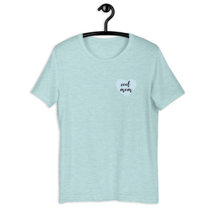 Cool mom blue heart Short-Sleeve Unisex T-Shirt, gift for her, mothers day