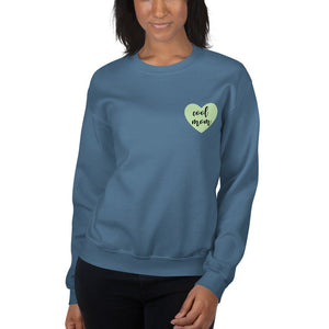 Cool mom green heart Unisex Sweatshirt, gift for her, mothers day