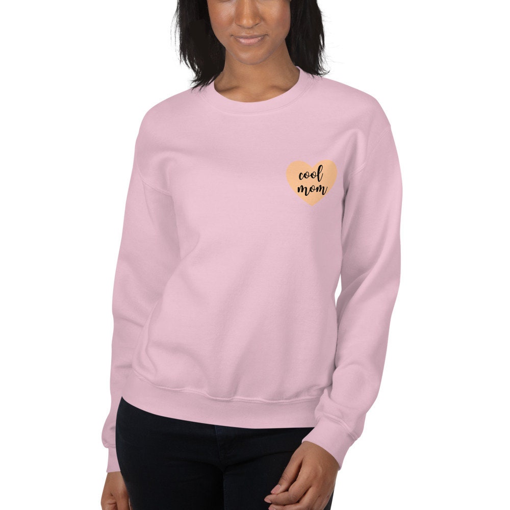 Cool mom orange heart Unisex Sweatshirt, gift for her, mothers day