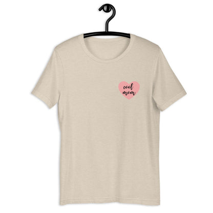 Cool mom pink heart Short-Sleeve Unisex T-Shirt, gift for her, mothers day