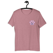 Load image into Gallery viewer, Dog mom purple paw Short-Sleeve Unisex T-Shirt, gift for her, mothers day
