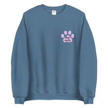 Load image into Gallery viewer, Dog mom purple paw Unisex Sweatshirt, gift for her, mothers day
