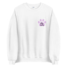 Load image into Gallery viewer, Dog mom purple paw Unisex Sweatshirt, gift for her, mothers day
