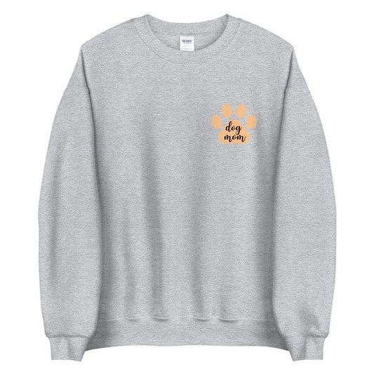Dog mom orange paw Unisex Sweatshirt, gift for her, mothers day