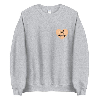 Cool mom orange heart Unisex Sweatshirt, gift for her, mothers day