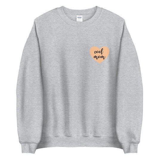 Cool mom orange heart Unisex Sweatshirt, gift for her, mothers day