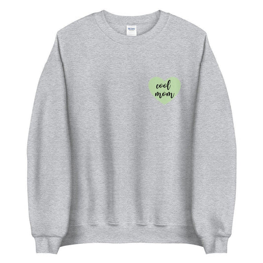 Cool mom green heart Unisex Sweatshirt, gift for her, mothers day