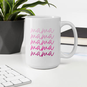 Pink script mama mug, gift for her, mothers day, cute mug