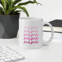 Load image into Gallery viewer, Pink script mama mug, gift for her, mothers day, cute mug
