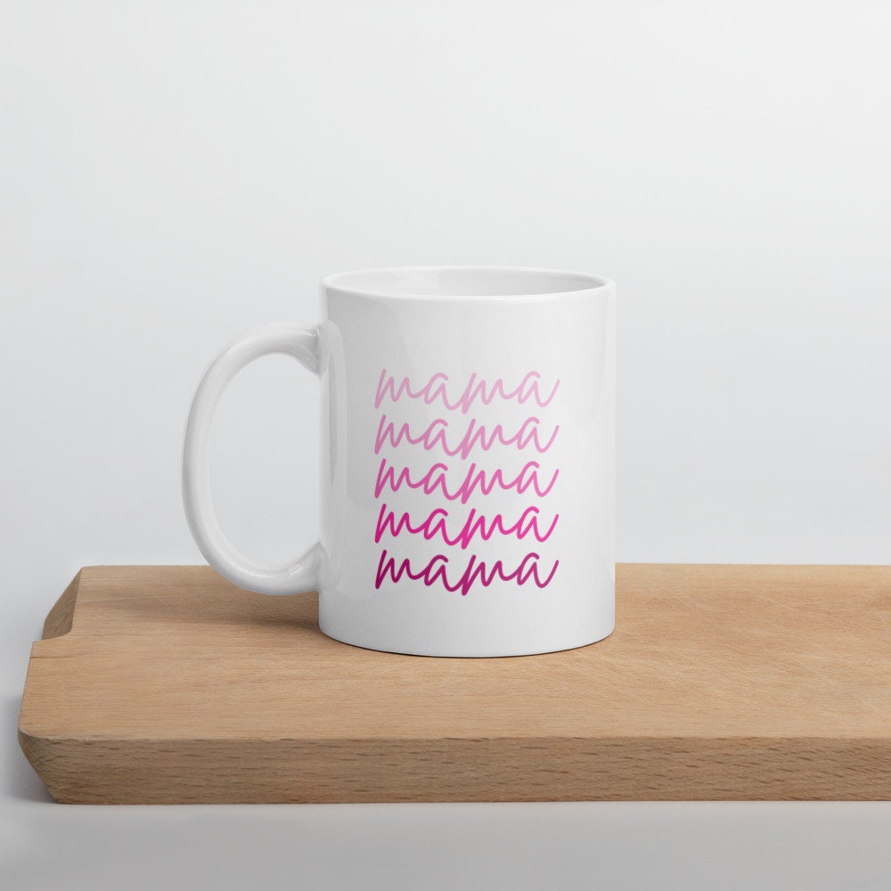 Pink script mama mug, gift for her, mothers day, cute mug