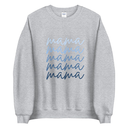 Blue script mama Unisex Sweatshirt, gift for her, mothers day
