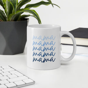 Blue script mama mug, gift for her, mothers day