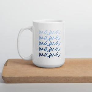 Blue script mama mug, gift for her, mothers day