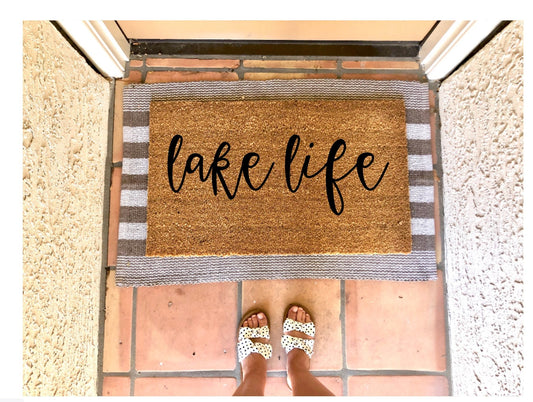 Lake life doormat
