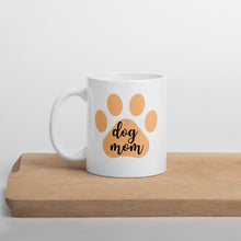 Load image into Gallery viewer, Dog mom orange paw mug, cute mug, dog mom, mothers day gift, gift for her, dog mug
