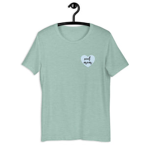 Cool mom blue heart Short-Sleeve Unisex T-Shirt, gift for her, mothers day