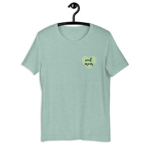 Cool mom green heart Short-Sleeve Unisex T-Shirt, gift for her, mothers day