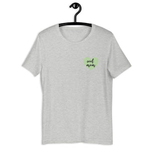 Cool mom green heart Short-Sleeve Unisex T-Shirt, gift for her, mothers day