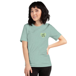 Cool mom green heart Short-Sleeve Unisex T-Shirt, gift for her, mothers day