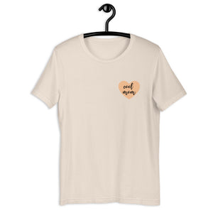 Cool mom orange heart Short-Sleeve Unisex T-Shirt, gift for her, mothers day