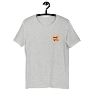 Cool mom orange heart Short-Sleeve Unisex T-Shirt, gift for her, mothers day