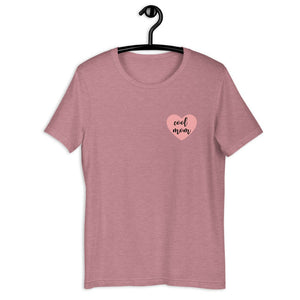 Cool mom pink heart Short-Sleeve Unisex T-Shirt, gift for her, mothers day