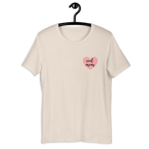 Cool mom pink heart Short-Sleeve Unisex T-Shirt, gift for her, mothers day