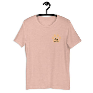 Dog mom orange paw Short-Sleeve Unisex T-Shirt, gift for her, mothers day