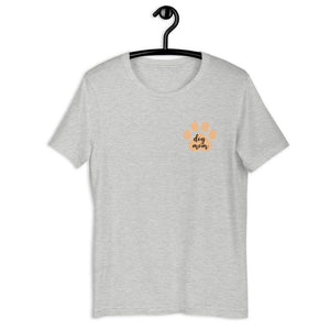 Dog mom orange paw Short-Sleeve Unisex T-Shirt, gift for her, mothers day