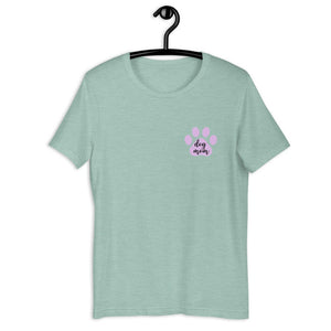 Dog mom purple paw Short-Sleeve Unisex T-Shirt, gift for her, mothers day