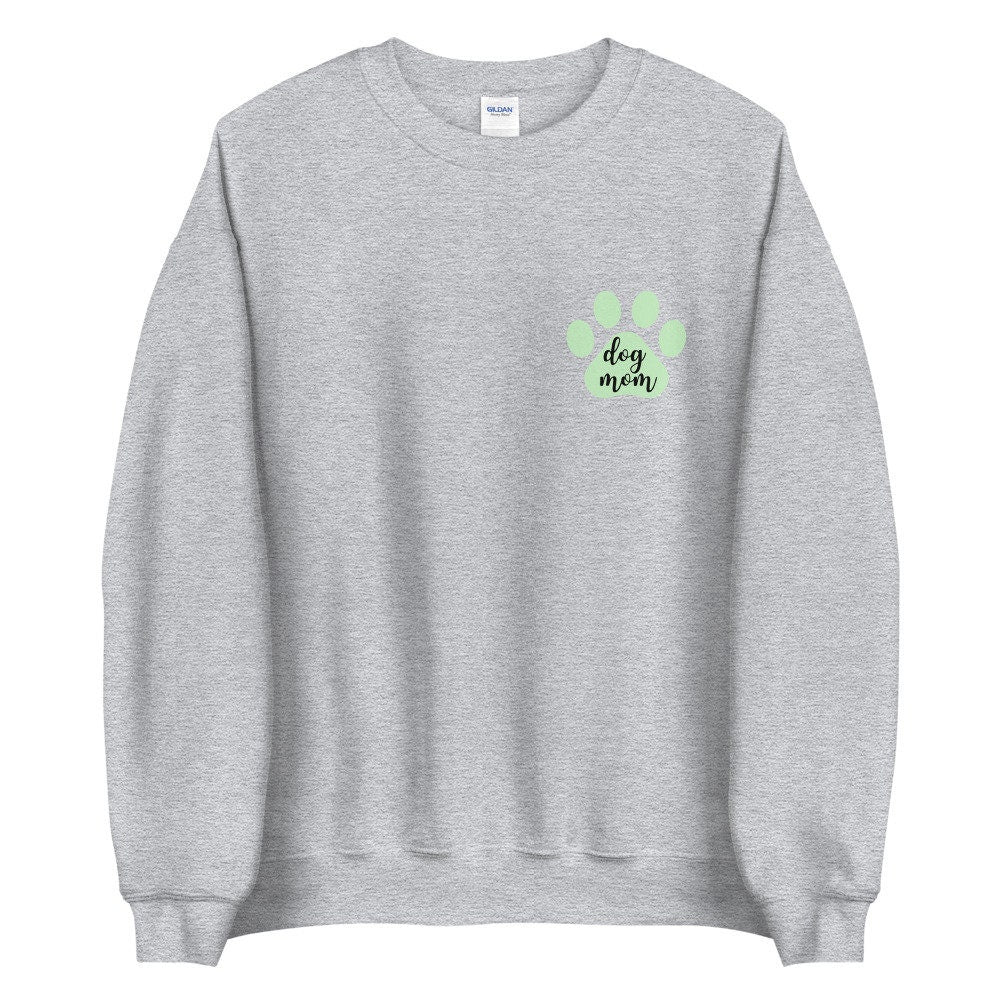 Dog mom green paw Unisex Sweatshirt, gift for her, mothers day