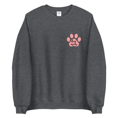 Dog mom pink heart Unisex Sweatshirt