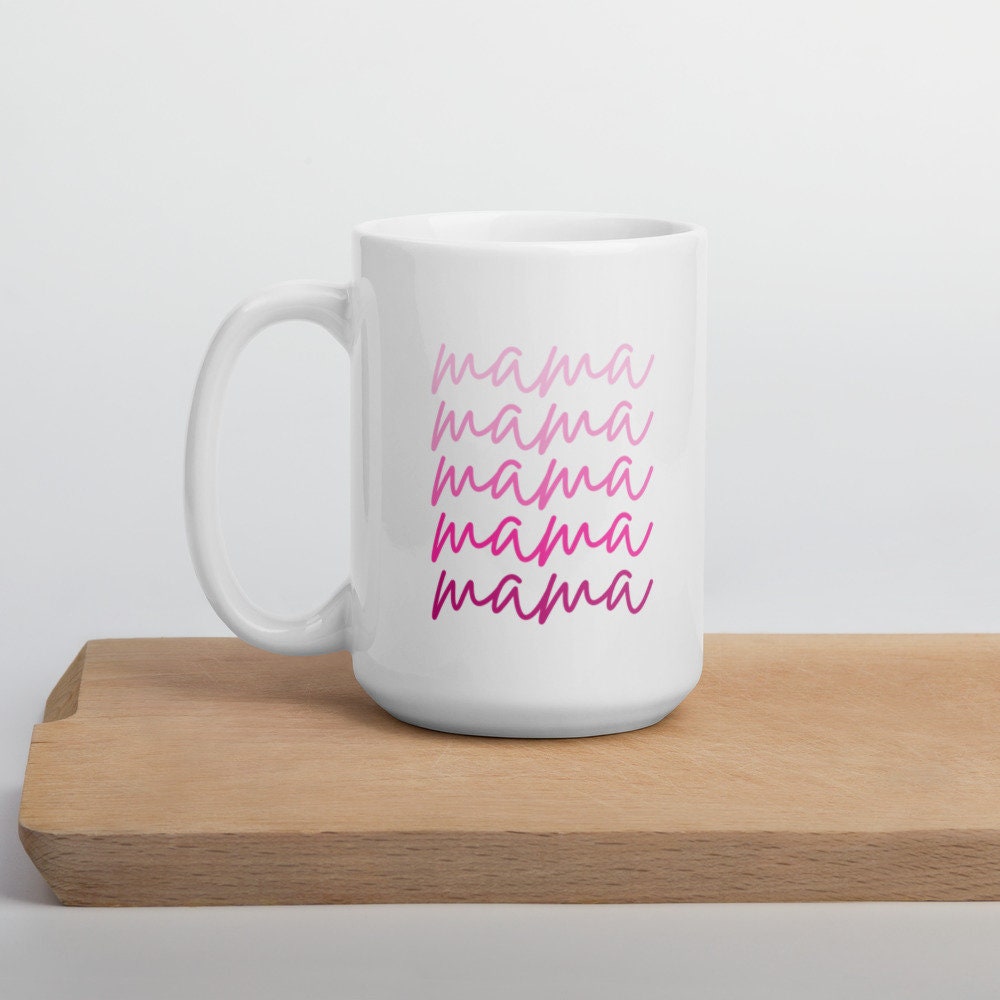 Pink script mama mug, gift for her, mothers day, cute mug